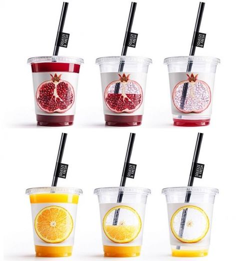 Beer Graphic Design, Fruit Juice Packaging, Fresh Branding, Drinks Packaging Design, Packaging Design Trends, Juice Packaging, Organic Juice, Cool Packaging, Juice Cup