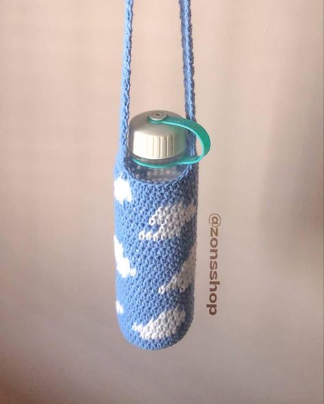 Crochet Bottle Cover, Crochet Base, Crochet Water Bottle Holder, Simple Bag, Elegant Crochet, Crochet Decor, Crochet Shoulder Bags, Pixel Crochet, Crochet Business