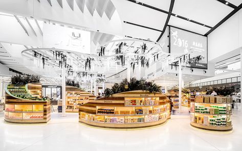 Sydney Airport Regionals Duty Free 01 Table Sketch, Duty Free Store, Sandstone Rock, Shopping Mall Design, Airport Shopping, Duty Free Shop, Sydney Airport, Perfume Display, Airport Design