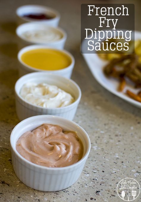 French Fry Dipping Sauces - Three easy homemade french fry dipping sauces, fry sauce, cheese sauce and garlic aioli, perfect for game day. #GameTimeGrub #ad French Fry Sauce, Chips Dip, Dip Sauce, Salsa Sauce, Cheesecake Dip, Homemade Condiments, Fry Sauce, Dipping Sauces, Garlic Aioli