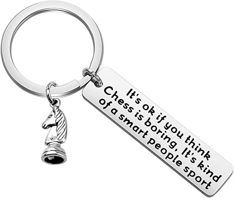 Chess Related Gifts, Chess Lover Gifts, Chess Keychain, Chess Jewelry, Chess Gift Ideas, Chess Memes, Chess Quotes, Knight Chess, Keychains Charms