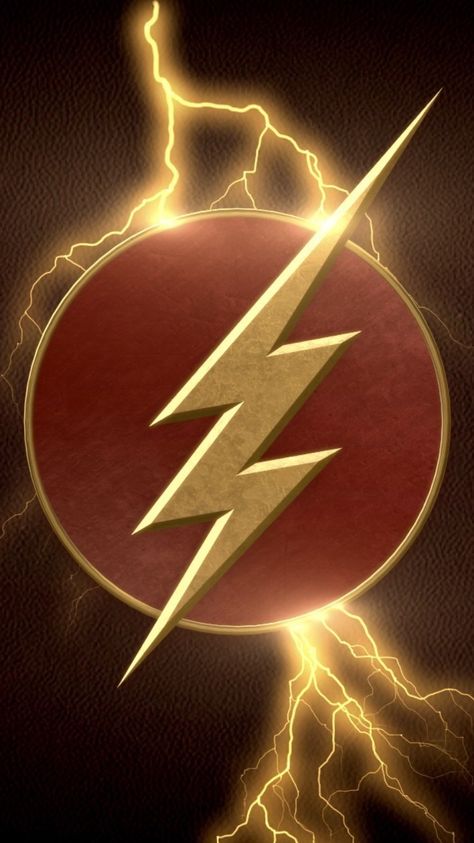 Súper The Flash Logo, Flash Logo, Lightning Bolt, The Flash, Flash, Red, Black