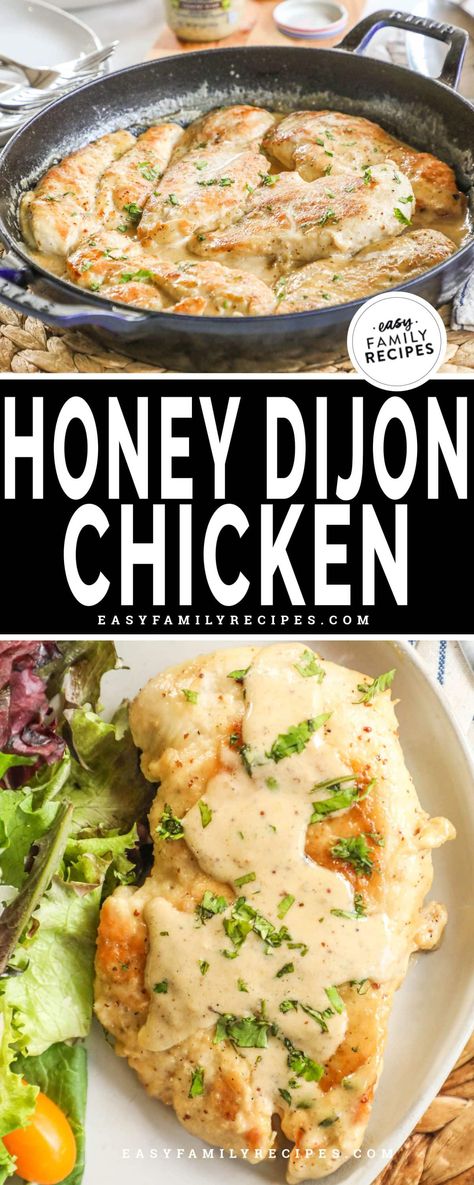 Fast Easy Chicken Recipes Simple Weeknight Dinners, Fast Chicken Dinner, Creamy Dijon Chicken, Sliced Chicken Breast Recipes, Dijon Mustard Sauce, Honey Dijon Chicken, Creamy Dijon, Mustard Chicken Recipes, Dijon Chicken