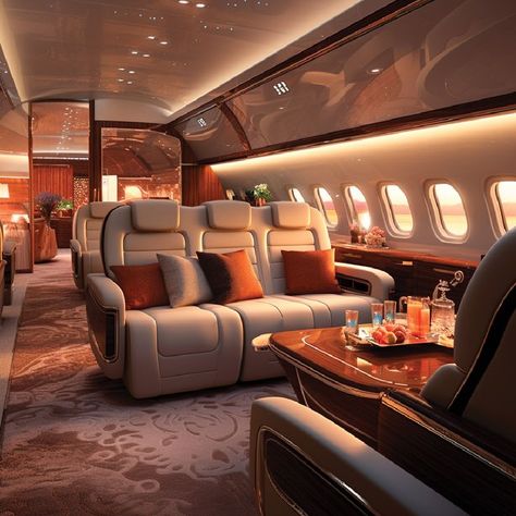 Luxury Plane Interior, Private Plane Exterior, Jet Set Lifestyle, Private Plane Interior, Oceanco Yacht, Luxury Airport, Private Jet Travel, Private Jet Interior, Luxury Staircase