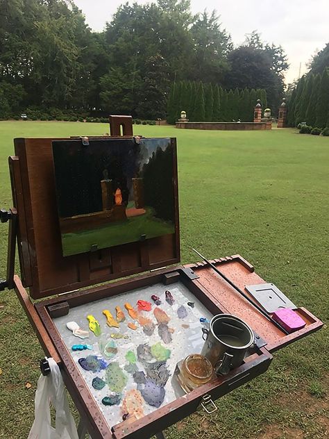 Plein Air Easel, Pochade Box, Plein Air Watercolor, Art Humor, Plein Air Landscape, Air Painting, Artist Palette, Outdoor Paint, County Fair