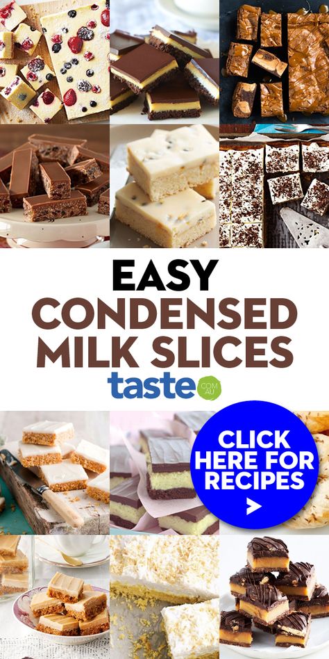 Xmas Slice Recipes, Easy No Bake Traybakes, Easy Bake Recipe Desserts, Baking With Sweetened Condensed Milk, Not Too Sweet Dessert Recipes, Cookie Slice Recipes, No Bake Sweetened Condensed Milk Recipes, No Bake Desserts With Condensed Milk, Slices Recipes Easy No Bake