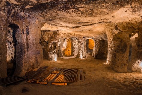 Underground City, Cave City, Ancient Places, Volcanic Ash, Underground Cities, Hot Air Balloon Rides, Air Balloon Rides, Travel Adventure, Ancient Cities