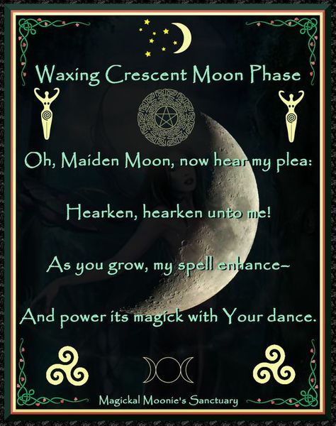 Waxing Crescent Moon Prayer – Witches Of The Craft® Waxing Crescent Moon, Website Advertising, Moon Spells, Wiccan Spell Book, Moon Witch, Moon Cycles, Wiccan Spells, Buy Sell Trade, Practical Magic