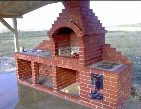 Outdoor Cooking Fireplace, Outdoor Grill Diy, Brick Grill, Design Per Patio, Pizza Oven Outdoor Kitchen, Brick Bbq, Brick Pizza Oven, Diy Grill, Outdoor Barbeque