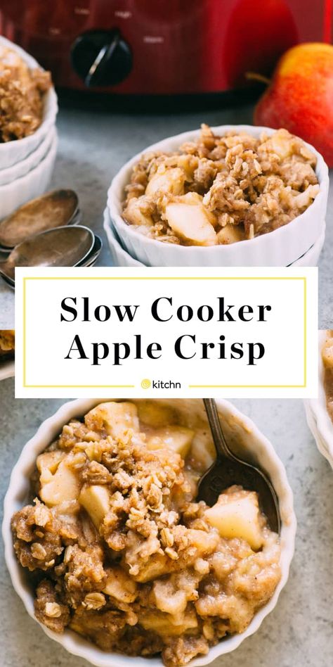 Slow Cooker Apple Crisp, Crockpot Apple Crisp, Apple Crisp Topping, Slow Cooker Apple, Recipe Slow Cooker, Apple Crisp Recipe, Apple Crisp Easy, Slow Cooker Apples, Crock Pot Desserts