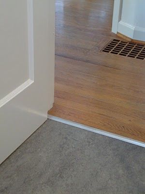 Marmoleum, it's like a garden on my floor... Marmoleum Floors Kitchen, Hardwood Transition, Marmoleum Flooring, Flooring Transitions, Marmoleum Floors, Floor Garden, Small Basement Remodeling, Floor Transition, Laundry Pantry