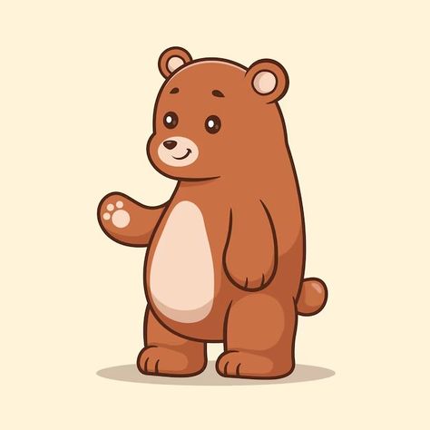 Catalyststuff | Freepik Nature Icon, Bear Standing, Standing Pose, Vector Icons Illustration, Bear Illustration, Logo Psd, Technology Icon, Animal Nature, Flat Vector