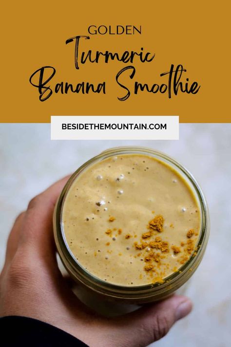 Revitalize your body and boost your energy with this delicious and healthy Turmeric Banana Smoothie! Enjoy the sweetness of bananas combined with the earthy tones of turmeric, ginger, and cinnamon in a creamy and nutritious smoothie. With this easy recipe, you can make a delicious and nutritious treat that is perfect for any time of the day. Energizing Snacks, Turmeric Drink, Turmeric Smoothie, Ginger Smoothie, Energy Booster, Nutritious Smoothies, Ginger And Cinnamon, Healthy Snack Recipes, Turmeric Benefits