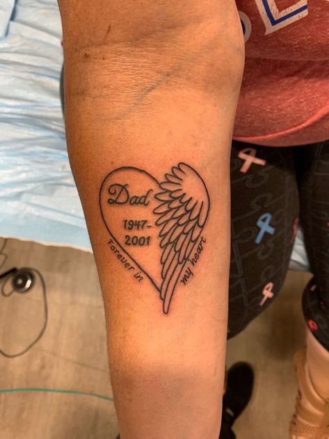 Small In Loving Memory Tattoos, Memory Of Father Tattoo, Memorial Tattoo Ideas Grandfather, My Dads Keeper Tattoos, Tattoo Ideas For Mother Who Passed, Tattoo For Grandma Memorial, Tattoo Ideas Loved Ones, Rip Uncle Tattoos, Small Memorial Tattoos Sisters