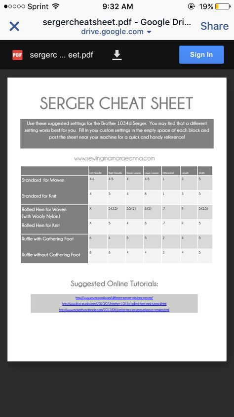 serger cheat sheet… Serger Cheat Sheet, Serger Settings Cheat Sheets, Serger Tension Cheat Sheet, Brother Ruler Foot, Overlocker Tension, Brother Serger 1034d Cheat Sheet, Brother Sewing Machine Xr 3774 Stitches, Brother Ce4000 Quilting, Brother 1034d