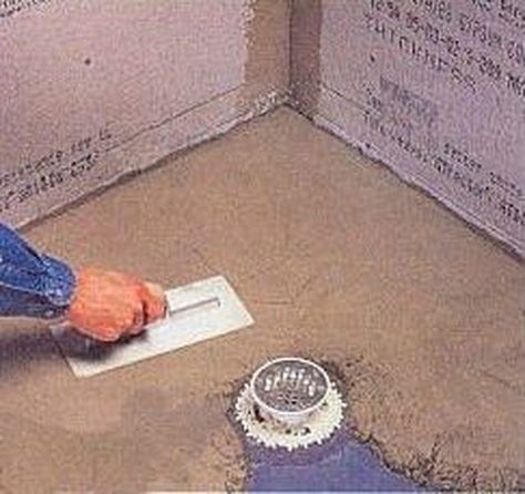 Diy Concrete Shower Pan, How To Build A Shower Pan, Concrete Shower Pan, Fiberglass Shower Pan With Tile Walls, Shower Bases Pan, Replacing Shower Floor Pan, Basement Bathrooms, Leaking Toilet, Concrete Shower