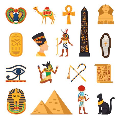 Free Vector | Egypt Flat Colorful Illustration Gods Images, Museum Exhibit, Colorful Illustration, Scarab Beetle, Graphic Editing, Vector Png, Museum Exhibition, Displaying Collections, Printable Stickers