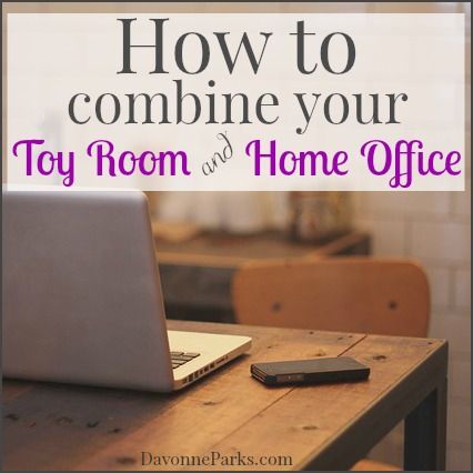 How to combine your toy room and home office. These practical tips and ideas are so inspiring! Home Office Toy Room Combo, Shared Playroom And Office, Toy Room Office Combo, Home Office With Kids Space, Home Office And Playroom Combo Layout, Office Toy Room Combo, Playroom Study Combo, Office And Kids Playroom Combo, Office Playroom Combo Layout