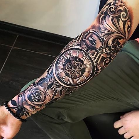 Tato Jam, Sleeve Tattoos For Men, Navy Tattoos, Tattoo Trend, Forearm Sleeve, Marvel Tattoos, Tattoo Inspiration Men, Forearm Sleeve Tattoos, Cat Tattoos