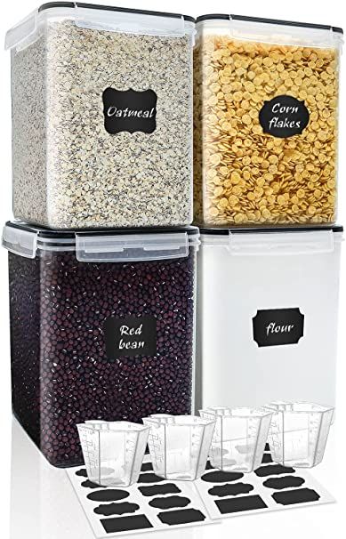 Flour Storage Containers, Large Food Storage Containers, Flour Storage, Flour Container, Pantry Containers, Pantry Storage Containers, Cereal Storage, Sugar Storage, Cereal Containers