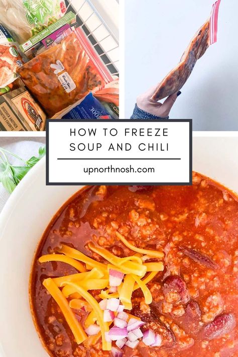 Whenever I make a big pot of hot and delicious soup, I always make a little extra so that I can freeze some to have on hand for a later date. That way, I can cook once, but enjoy multiple warm and hearty meals. This is my favorite method of how to freeze soup and chili. How To Freeze Chili, Freeze Soup, Easy Black Bean Soup, Ground Turkey Chili, Sandwich Sides, Black Bean Soup, Turkey Chili, Quick Weeknight Dinners, Hot Soup