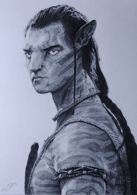 Avatar Character Jake Sully Drawn Using Graphite Pencil Avatar Jake Sully Drawing, Jake Sully Sketch, Jake Sully Drawing, Sully Drawing, Avatar Sketch, Avatar Jake, Avatar Drawing, Hyper Realism, Jake Sully