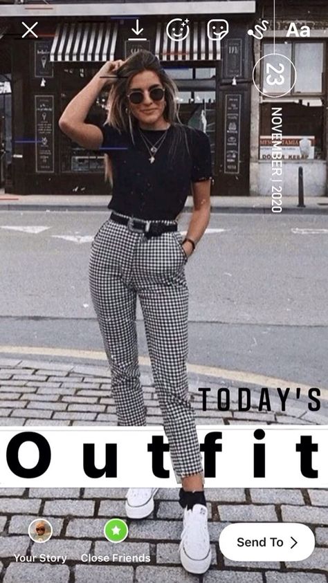 salem ilese • Mad at Disney Black And White Checkered Pants Outfit, How To Style Plaid Pants, Patterned Pants Outfit, Checkered Shirt Outfit, Mad At Disney, Salem Ilese, Stripe Pants Outfit, Black And White Striped Pants, Slacks Outfit