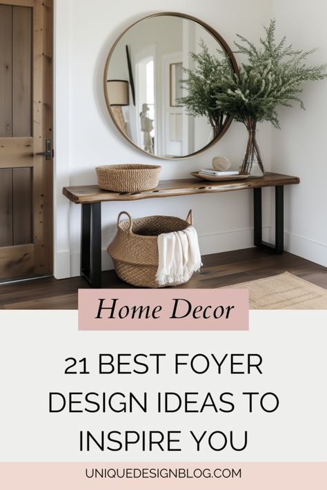 21 Best Foyer Design Ideas to Inspire You Entryway Ideas Stairs, Entryway Ideas Indian, Front Entryway Ideas Foyers, Entryway Ideas Mirrors, Entryway Ideas Luxury, Awkward Entryway Ideas, Luxury Entryway Ideas, Awkward Entryway, Very Small Entryway Ideas