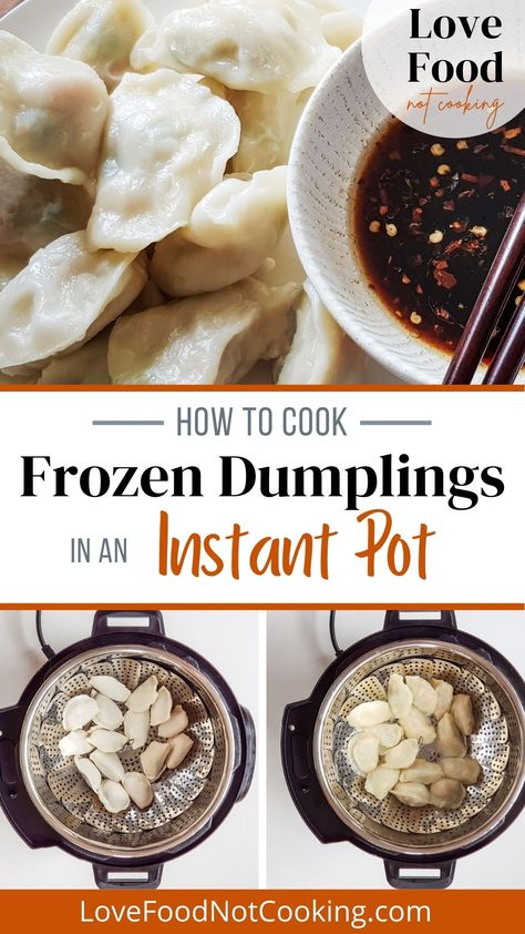 Instant Pot Dumplings, Instapot Favorites, Steamed Wontons, Dumplings Easy, Frozen Potstickers, Aroma Rice Cooker, Instant Pot Steam, Beef Dumplings, Dumpling Sauce