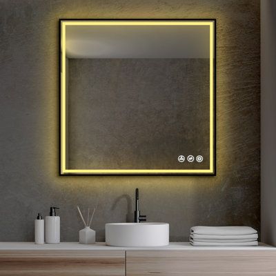 Modern Bathroom Mirrors, Black Ivy, Smart Mirror, Elegant Mirrors, Lighted Mirror, Touch Switch, Frame Light, Medicine Cabinet Mirror, Mirrors For Sale