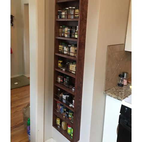 Door Spice Rack, Wall Spice Rack, Wall Mounted Spice Rack, Wood Spice Rack, Kitchen Spice Racks, Spice Shelf, Hollow Core Doors, Spice Rack Organiser, Spice Cabinet