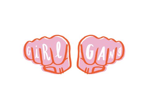 Women Empowerment Stickers, Gang Illustration, Power Illustration, Gang Girl, Girl Power Stickers, Girls Gang, Girl Power Tattoo, Power Tattoo, Girls Power