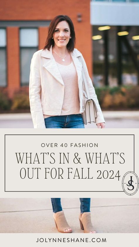 If you are in the mood for fall and want to start planning your fall wardrobe, look no further. Jo-Lynne Shane is sharing a list of fall fashion trends to try and the ones that need to be out of your closet. Follow for more fall fashion, women's feminine style and outfit ideas for women over 40. Neutral Winter Outfits Women, Outfits 2024 Fall, 40 Women Fashion Over 40, Fall Looks For Women Outfit Ideas 2024, Stitch Fix Fall 2024, Short Beige Coat Outfit, Fall Outfits Women 40's, Style Fall 2024, Fall Outfit Ideas For Women Over 40