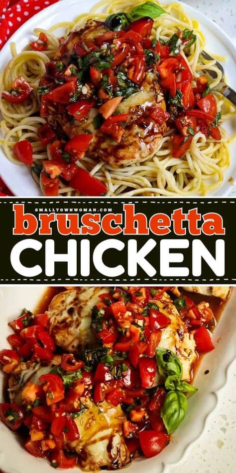 Healthy Dinner Meal Prep, Healthy Bruschetta, Balsamic Bruschetta, Chicken Bruschetta Recipe, Mozzarella Tomato, Easy Bruschetta, Bruschetta Toppings, Buffalo Chicken Pasta, Grilled Bruschetta