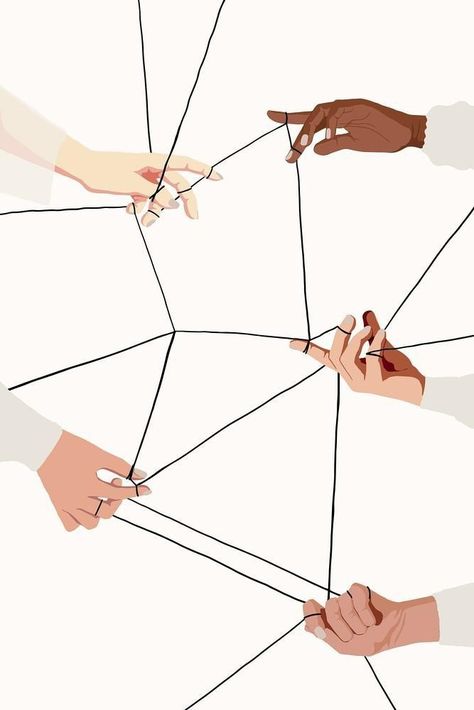 Poster Diversity Graphic Design, Art About Communication, Business Art Illustration, Connection Poster Design, Connection Illustration Graphics, Social Connection Illustration, Moodboard Images Inspiration, Art About Connection, Hands Together Illustration