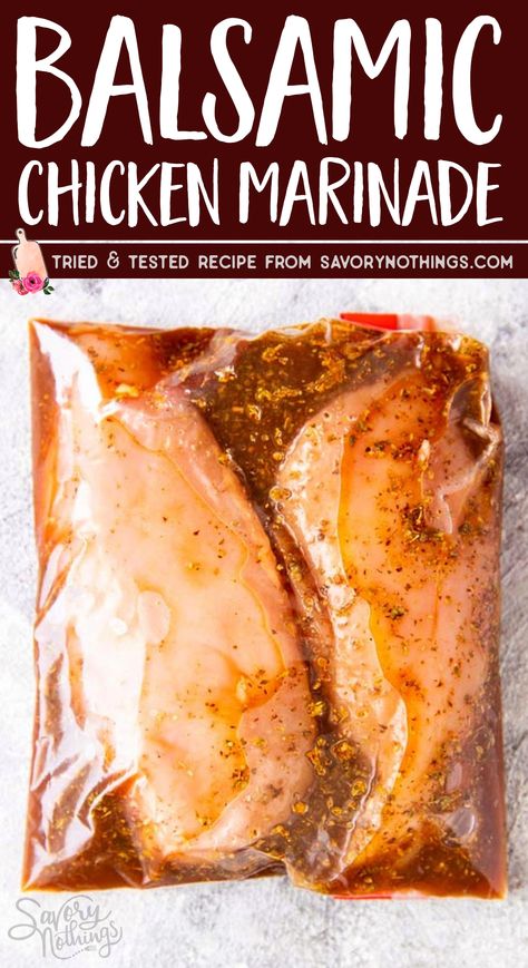 Easy Balsamic Chicken, Balsamic Chicken Marinade, Italian Marinade For Chicken, Balsamic Chicken Marinades, Balsamic Vinegar Recipes, Balsamic Marinade, Vinegar Chicken, Marinated Chicken Recipes, Grilled Chicken Marinade