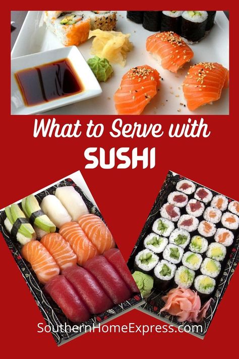 What To Serve With Sushi, Sushi Wrap, Japanese Appetizers, Make Your Own Sushi, Seafood Sushi, Types Of Sushi, Slow Cooker Pork Chops, Nigiri Sushi, Sushi Party