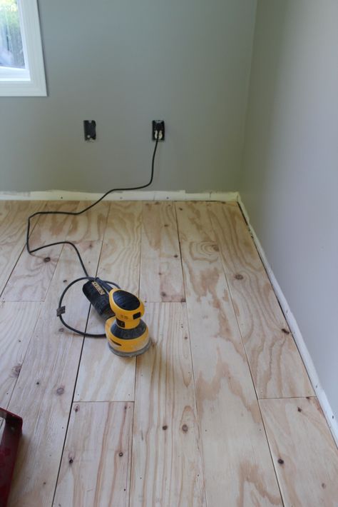 DIY Plywood Plank Flooring | Truths of a Blessed Life Plank Flooring Diy, Plywood Flooring Diy, Plywood Plank Flooring, Diy Hardwood Floors, Diy Wood Floors, Plywood Flooring, Diy Holz, Diy Flooring, Plywood Furniture