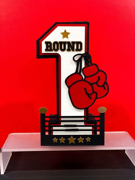 Boxer Theme Birthday Party, Boxing Theme Party Ideas Decorations, Ufc Themed Birthday Party, Boxing Theme Baby Shower Boys, Boxing First Birthday, First Birthday Boxing Theme, Boxing First Birthday Party Themes, Boxing Birthday Theme, Boxing 1st Birthday Theme