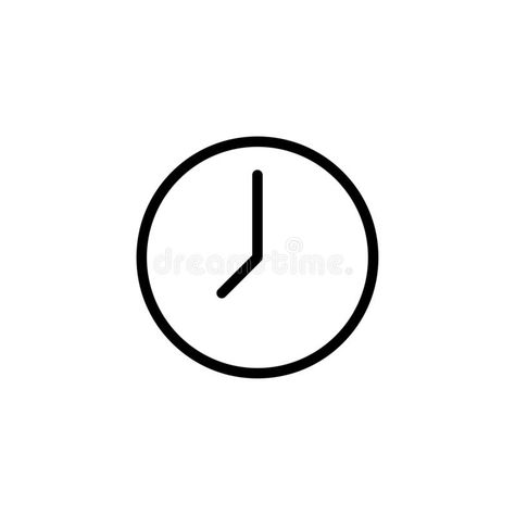 A simple line Clock Time Icon design. A simple line icon to show clock, time, de #Sponsored , #affiliate, #sponsored, #Clock, #simple, #line, #Time Clock Drawing Simple, Project Illustration, Clock Stencils, Clock Drawings, Time Icon, Outline Drawings, Line Icon, Simple Lines, Alarm Clock