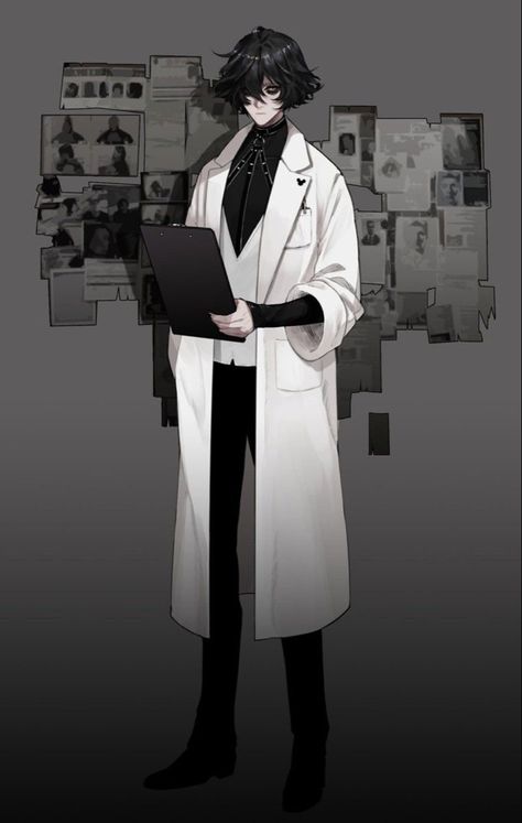 Hospital Character Design, Secretary Character Design, Business Character Design, Villain Oc Character Design, Doctor Character Design, Villain Character Design, Anime Doctor, Gloomy Sunday, Villain Character