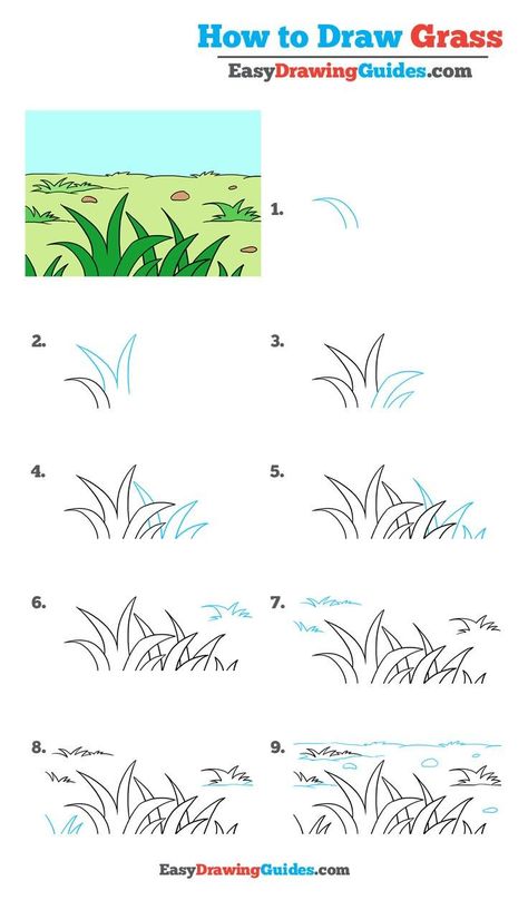 Learn How to Draw Grass: Easy Step-by-Step Drawing Tutorial for Kids and Beginners. #Grass #drawingtutorial #easydrawing See the full tutorial at https://easydrawingguides.com/how-to-draw-grass-really-easy-drawing-tutorial/. Pencil Landscape, Grass Drawing, Drawing Videos For Kids, Drawing Instructions, Tutorial Drawing, Drawing Tutorials For Beginners, Easy Drawing Tutorial, Drawing Tutorials For Kids, Drawing Tutorial Easy