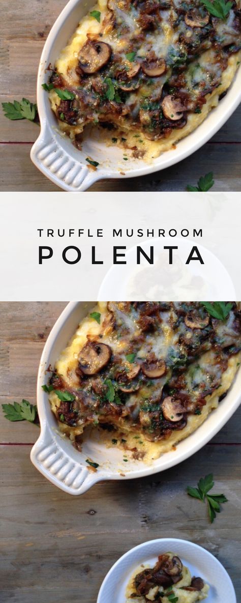 Best New Recipes, Black Truffle Butter, Mushroom Polenta, Truffle Mushroom, Polenta Recipes, Creamy Polenta, Truffle Butter, Black Truffle, Veggie Dishes