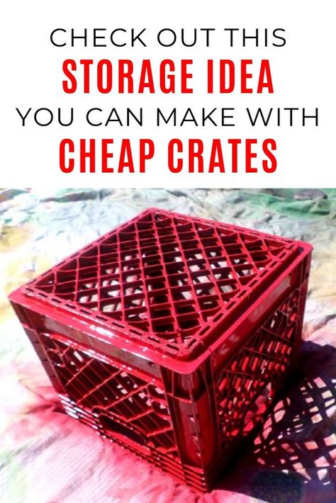 Milk Crates Diy, Crate Stools, Plastic Milk Crates, Colorful Playroom, Vintage Milk Can, Diy Toy Storage, Plastic Crates, Crate Diy, Diy End Tables