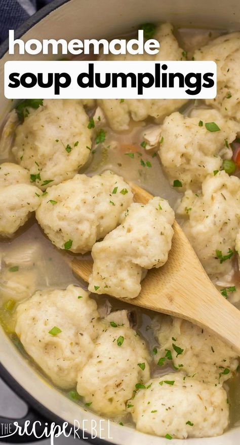 Dive into the heartwarming world of homemade soup dumplings with this cozy recipe adventure. Perfect for chilly evenings or when you're craving a comforting meal, these dumplings are a delightful blend of savory broth and tender dough. Follow along for step-by-step guidance on crafting these little pockets of joy, and bring a taste of tradition to your kitchen. Whether you're a seasoned cook or a curious beginner, this recipe promises a rewarding and delicious experience. Homemade Biscuits For Dumplings, Microwave Dumplings Recipe, Small Batch Dumplings, Flour And Egg Dumplings, 2 Ingredient Dumplings, Polish Drop Dumplings, Egg Dumplings For Soup, How To Make Dumplings From Scratch, Shrimp Dumplings Recipe Easy