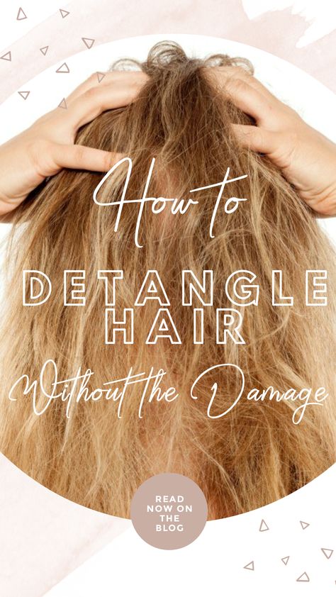 Wondering how to handle tough tangles, or prevent them from happening? We’ve share the best ways to detangle hair, and what you can do to stop knots from forming. Read tips on how to wrangle your tangles, from preventative steps and simple conditioning remedies to our favorite detangling brush. #hairtips #haircare #detanglehair Brushing Tangled Hair, Knotted Hair Remedy, How To Keep Hair From Tangling, How To Get Knots Out Of Hair, Tangled Hair Remedy, Matted Hair Remedies, How To Detangle Matted Hair, How To Detangle Hair, Detangle Matted Hair