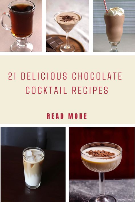 Indulge your chocolate cravings with these decadent chocolate cocktails - a heavenly treat for anyone who can't get enough of chocolaty goodness. Sip on these delicious drinks and take your love for chocolate to the next level! Chocolate Tequila Drinks, Chocolate Liquor Drinks, Chocolate Raspberry Martini Recipe, Grasshopper Drink Recipe, Kahlua Hot Chocolate, Chocolate Coffee Drinks, Raspberry Martini Recipe, Chocolate Cocktail Recipes, Chocolate Tequila