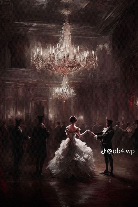 Vintage Ball Aesthetic, Old Ballroom Aesthetic, A I Art, Soft Art Aesthetic, Dancing At Home Aesthetic, Dark Academia Painting Aesthetic, Ballroom Dancing Art, Ballroom Drawing, Ballroom Painting