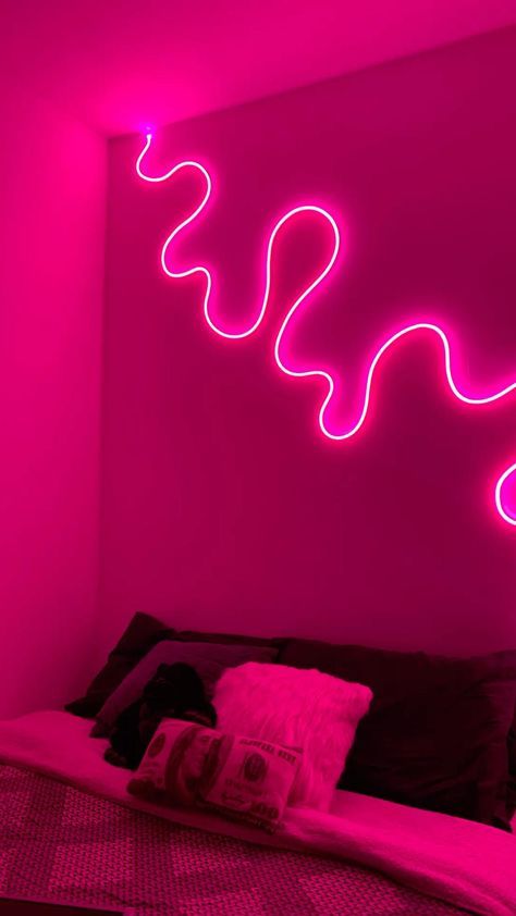 32.8ft LED neon Lights with Remote APP Control IP65 Waterproof Flexible Neon Strip Lights 24V RGB Rope Lights for Bedroom Room Outdoors Decor Rope Neon Light, Govee Neon Rope Idea, Wall Led Light Decor, Rope Lights Bedroom, Aesthetic Teen Room, Neon Strip Lights, Led Lights Bedroom, Teenager Bedroom Design, Pink Lighting