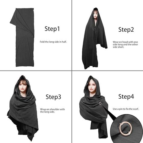 Amazon.com: JCBFUME Cowl Hood Scarf Rogue Hood Medieval Cloak Renaissance Costume Men Neck Warmer Hooded Cape Hat Cyberpunk Accessories (Blue) : Clothing, Shoes & Jewelry Cyberpunk Outfit Design, Medieval Clothing Men, Cyberpunk Accessories, Hooded Cowl Scarf, Rogue Cosplay, Disney Bound Outfits Casual, Medieval Cloak, Cowl Hood, Hood Scarf